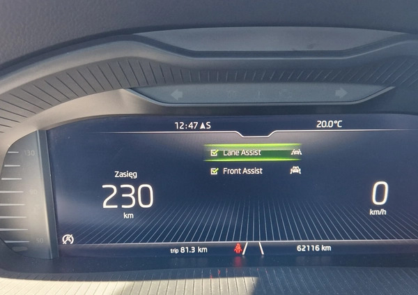 Skoda Scala cena 69900 przebieg: 62000, rok produkcji 2020 z Ryki małe 277